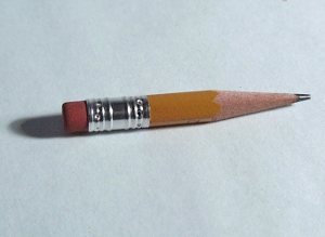 This pencil stub is a metaphor.